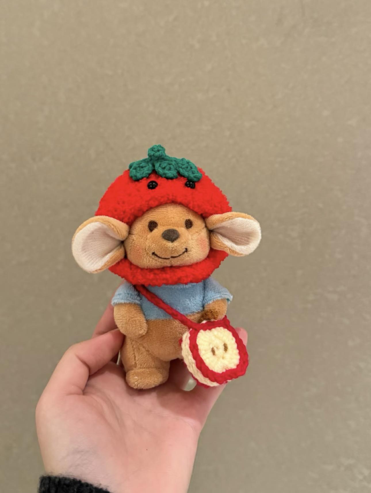 

Xiaohongshu Маленька Квасолинка Плюшева Лялька Брелок - Милий Мультяшний Шарм для Сумки