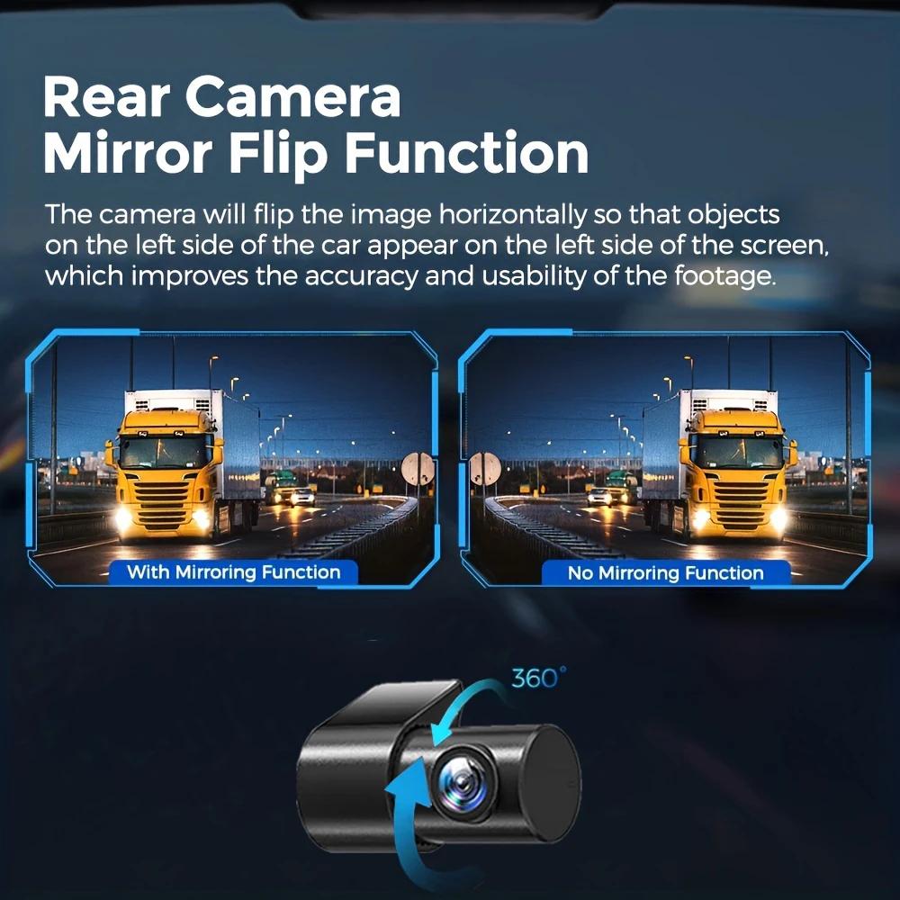 3-kanals bil-DVR Dashcam 4K-kamera GPS WiFi för fordons Dashcam Svart Box Videobandspelare Registrator Nattseende Biltillbehör