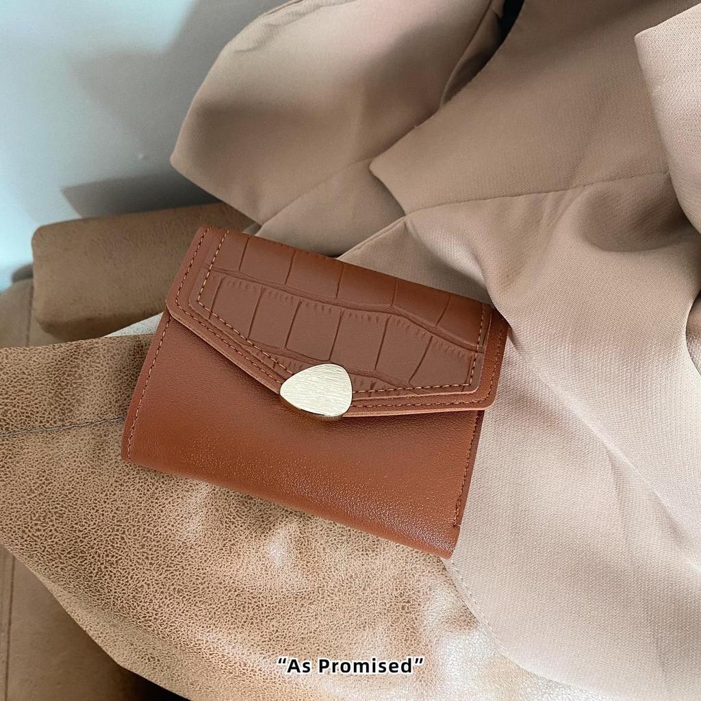 Korean Versi Women Clutch Coin Purse Short Three Fold Women's Wallet Multi Card Slot Card Bag Zero Wallet Purses for Women