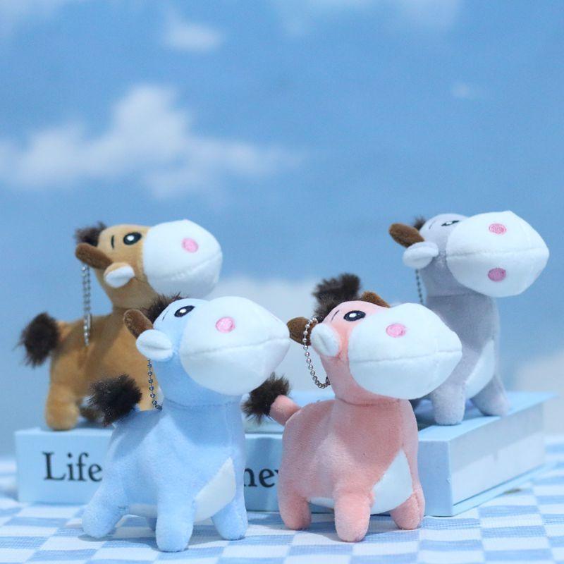 Donkey Plush Sweet Keyring Charming Cartoon Soft Toy For Bags And Fun Accessories