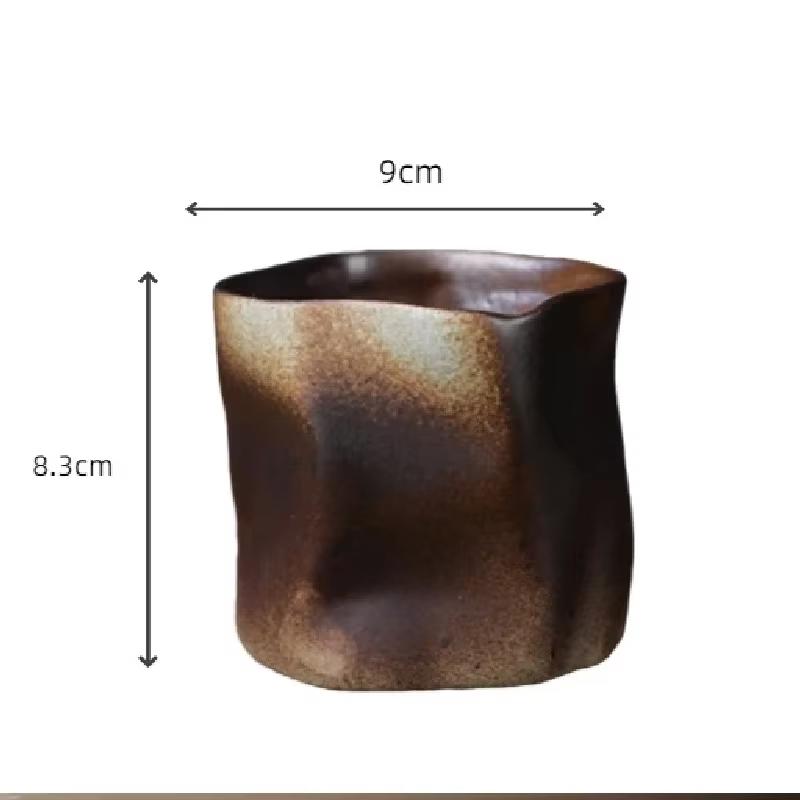 Creative Personality Coffee Cup Retro Irregular Mug Japanese Coarse Ceramic Mug Home Multifunctional Ceramic Tea Set Home Mug