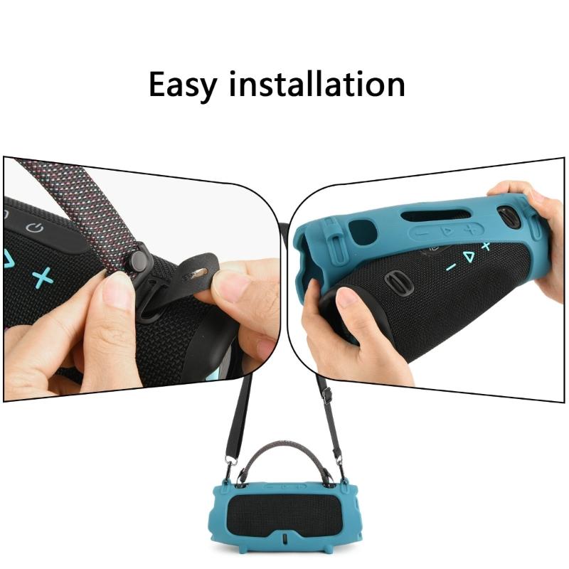 Silicone Protective Case for Charge 6 Speakers with Shoulder Straps, Dustproof and Shockproof Speakers Guard