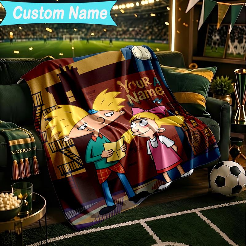 1PC Custom Name Blanket Arnold Adventure Awaits Flannel Blankets Patterns Throw Blanket All-Season Soft Gift for Couch, Bed, Camping, Birthday Gifts