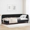 L Shaped Bed Frame Black 90 x 190 cm Velvet