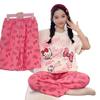 Kids' Cute Cartoon Princess Pajama Set - Summer Short Sleeve, Airy Three-Piece for Girls