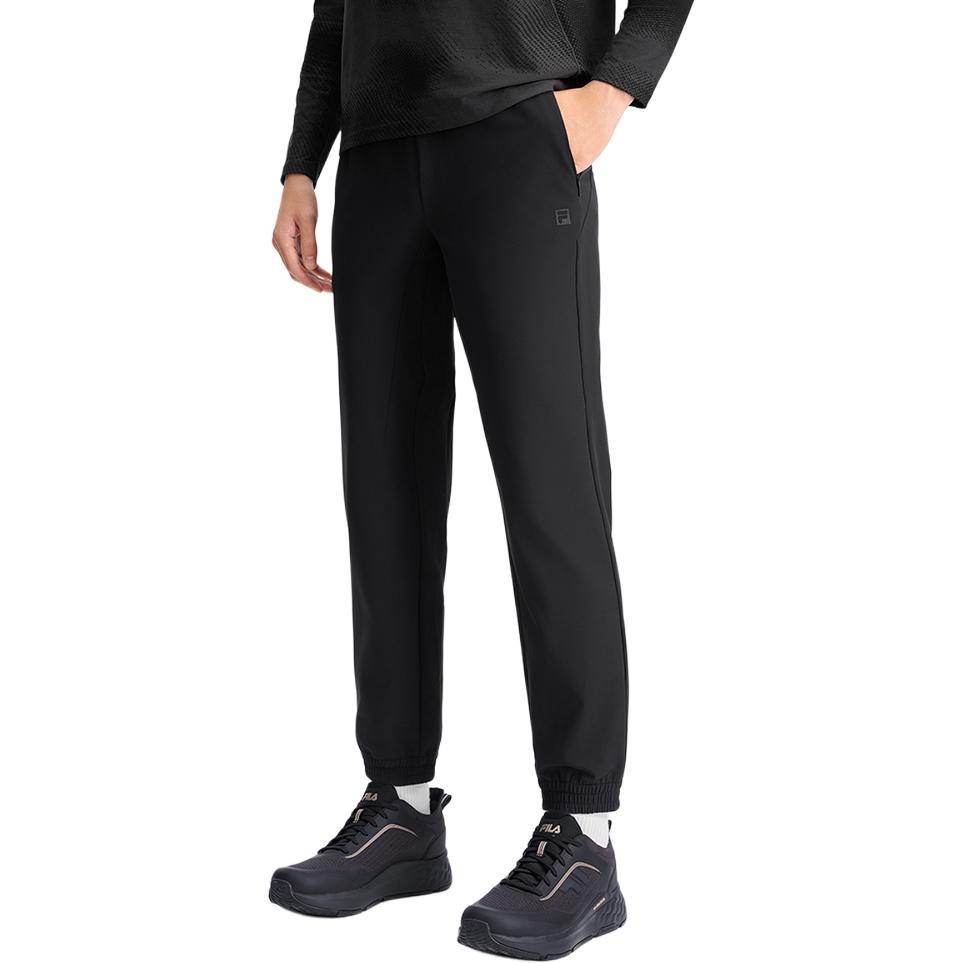 FILA Simple Comfortable Versatile Knitted Casual Pants Men bottoms Deep-Black A11M511810FBK