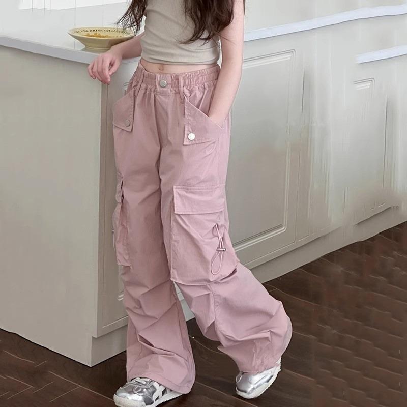 Spring Summer Girls' Pants Kids Hip Hop Pants Children's Streetwear Casual Trousers Autumn Teen Large Size Sweatpants