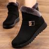 New Women's Cotton Shoes Warm Cotton Boots Middle-aged and Elderly Piled Thickened Flat-soled Mother Shoes Large Size Snow Boots