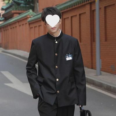 Japanese Style Stand Collar Zhongshan Suit: Men's Casual College Couple's Uniform