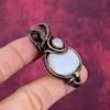 Rainbow Moonstone Pendant Gemstone Handmade Jewelry Copper Wire Wrapped Pendant