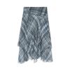 Asymmetrical Plaid Midi Skirt - European & American Style Women's Fashion