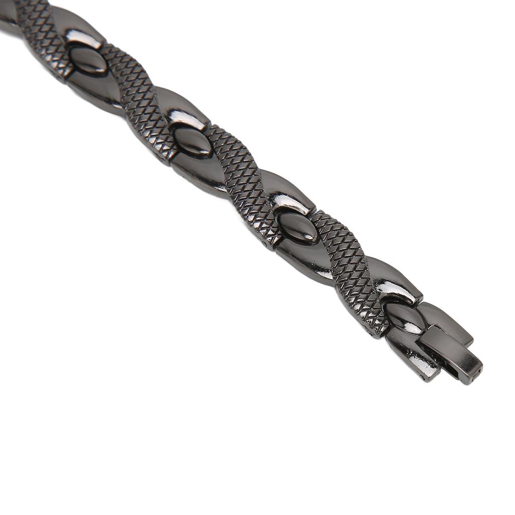 Brățară Magnetică din Oțel Bărbați Femei Elegantă Rafinată Elegantă Brățară Terapie Magnetică Bijuterie Cadou(Aur de argint )