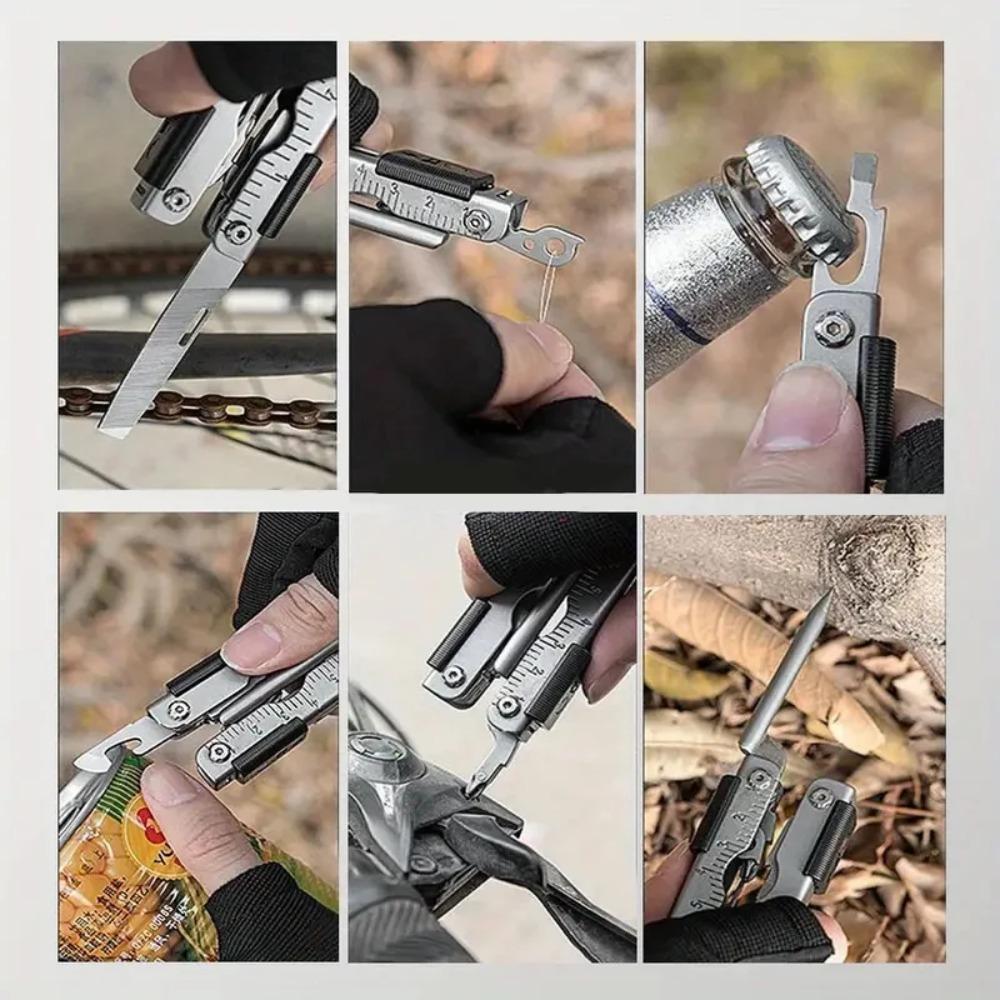 Stainless Steel Multi-tool Pliers Outdoor Combination Knife Pliers Folding Portable Multi-purpose Pliers Tools With Scale