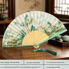 Er Qing Ancient Chinese Hanfu Dance Fan: Portable Silk Fan for Women