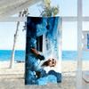 Dynamic Soccer Action Beach Towel Super Soft Microfiber Quickdry Fabric Comfortable Lightweight Suitable for Swimming, Gym, Camping, Yoga Vacation