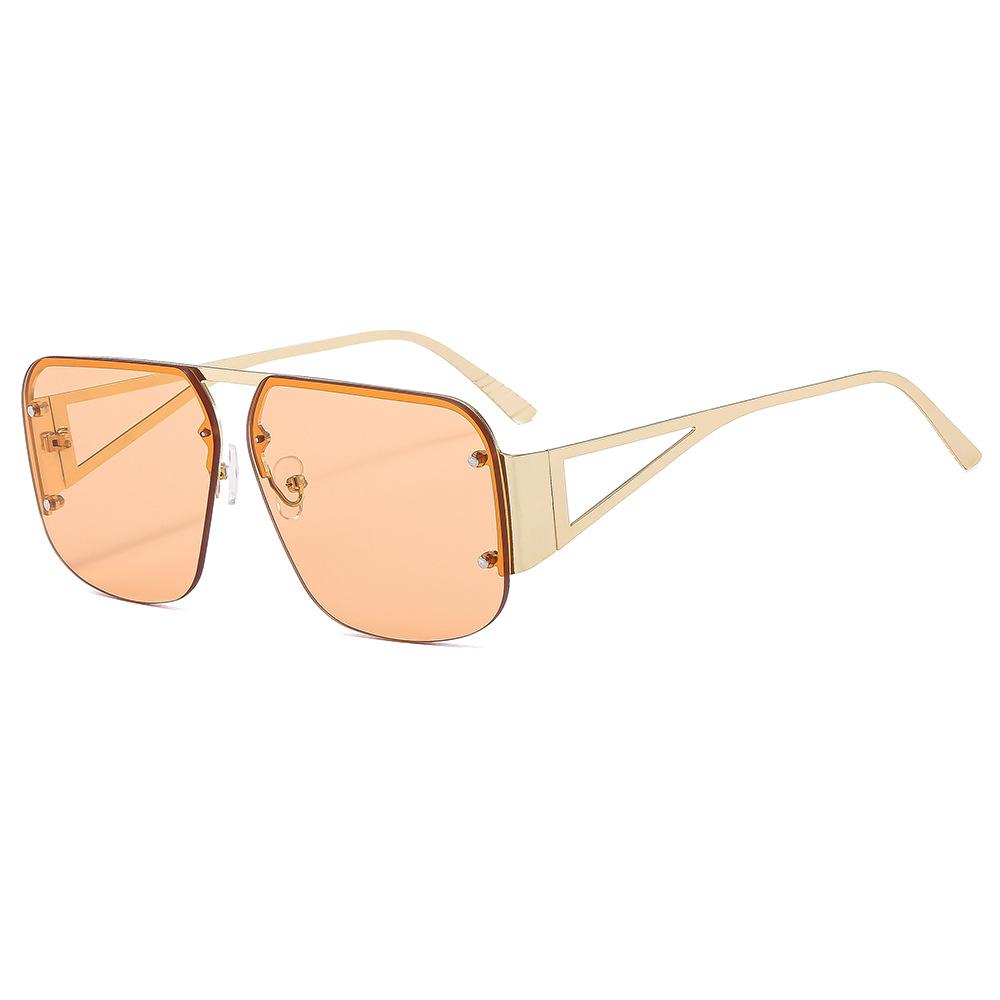 Women s Large Frame Square Sunglasses Metal Frame Glasses Fashionable Retro Men s Sunglasses Outdoor Driving Sunglasses UV400