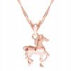 Gilded Necklace Horse Pony For Horse Lover Pony With Horse Pony 925 Silver