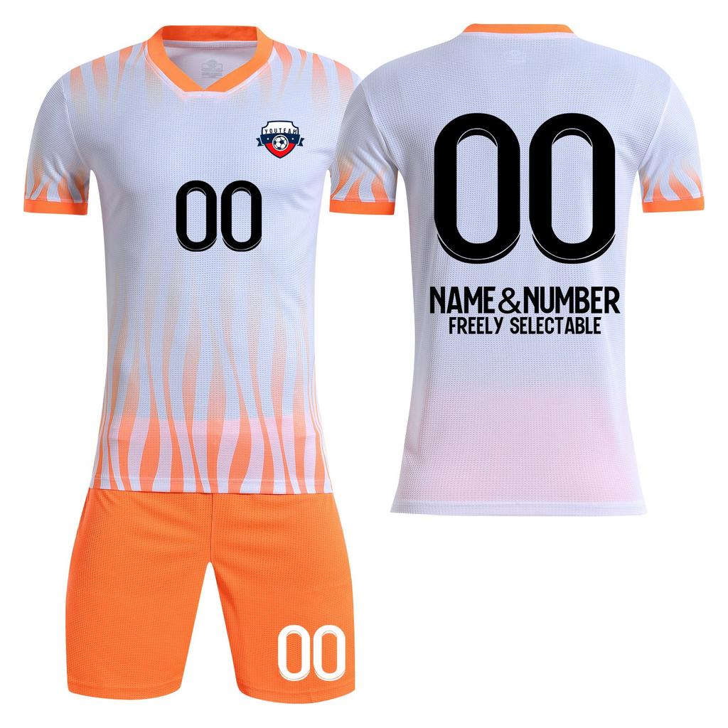 Customizable Soccer Jersey Set for Men Women Personalized & Number Breathable Quick-Dry Fabric &
