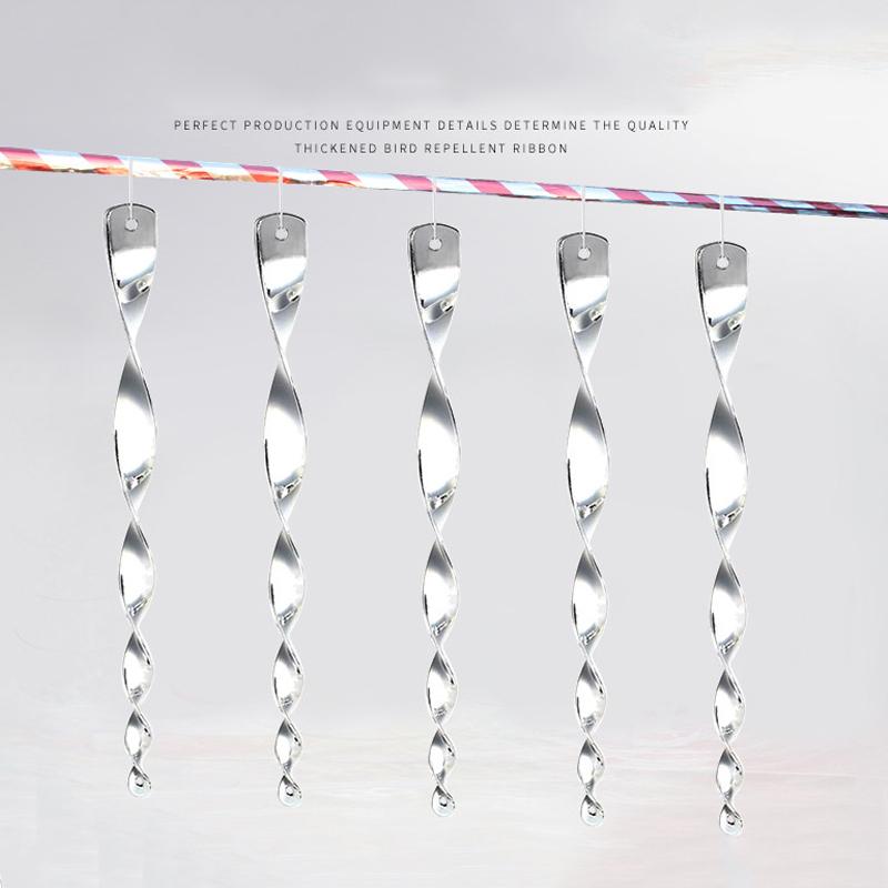 6/10/12 stk Glitrende Fugleskremsel Spiralreflektorer Sølvfarget PS Hengende Avskrekkere For Hage Jage bort Hakkespetter Duer