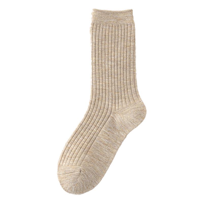Women's Autumn and Winter Fleece and Wool Socks That Are Not Bulky, Mid-calf Socks for Warmth, Long Calf Pile Socks