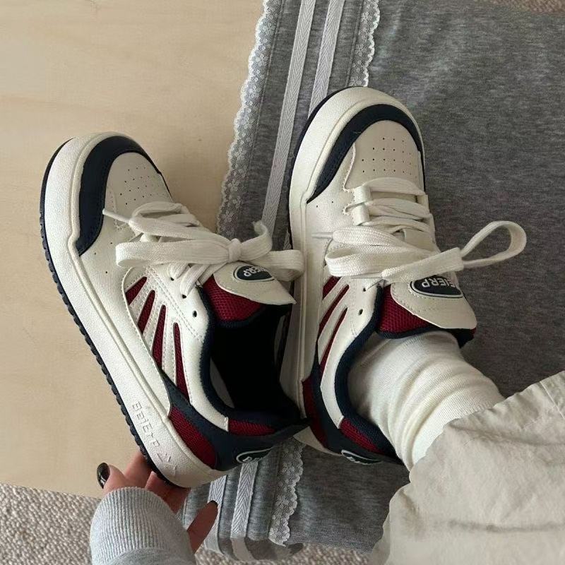 Autumn fresh pink and green niche design casual shoes new sports shoes Korean platform shoes