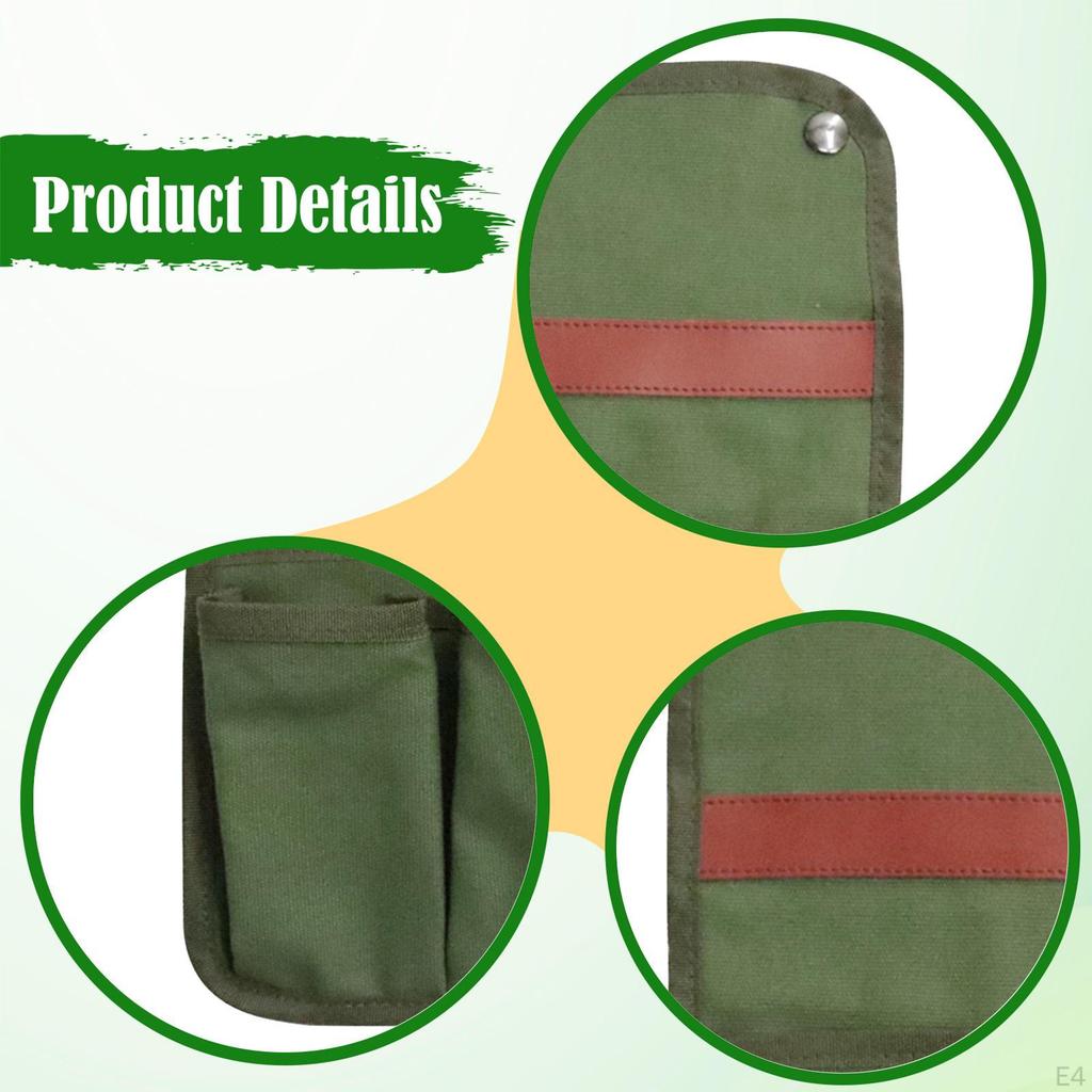 Pouch Beach Organizer Folding Chair Armrest Storage Bag Canvas Multi Pocket Snap Straps