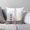 San Francisco Skyline Square Pillowcase Polyester Linen Velvet Printed Zip Decor Pillow Case Sofa Cushion Cover