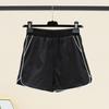 Weiße Sportshorts Damen Sommer Neu Locker Dünn A-Linien-Hose Hohe Taille Lässig Hotpants Dünn