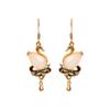 Xiaohongshu Blogger's Cold Enamel Imitation Jade Swan Earrings - Niche High-End Cheongsam Jewelry Design