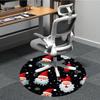 1pc Christmas Santa Claus Chair Carpet for Office Non-Slip,  Machine Washable Rug for Office, Room - Polyester, Machine Made yy251029237