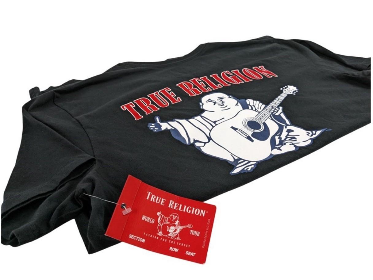True Religion T-Shirt Men’s 2XL Black World Tour Buddha Logo NWT Unisex T-Shirt XXXL