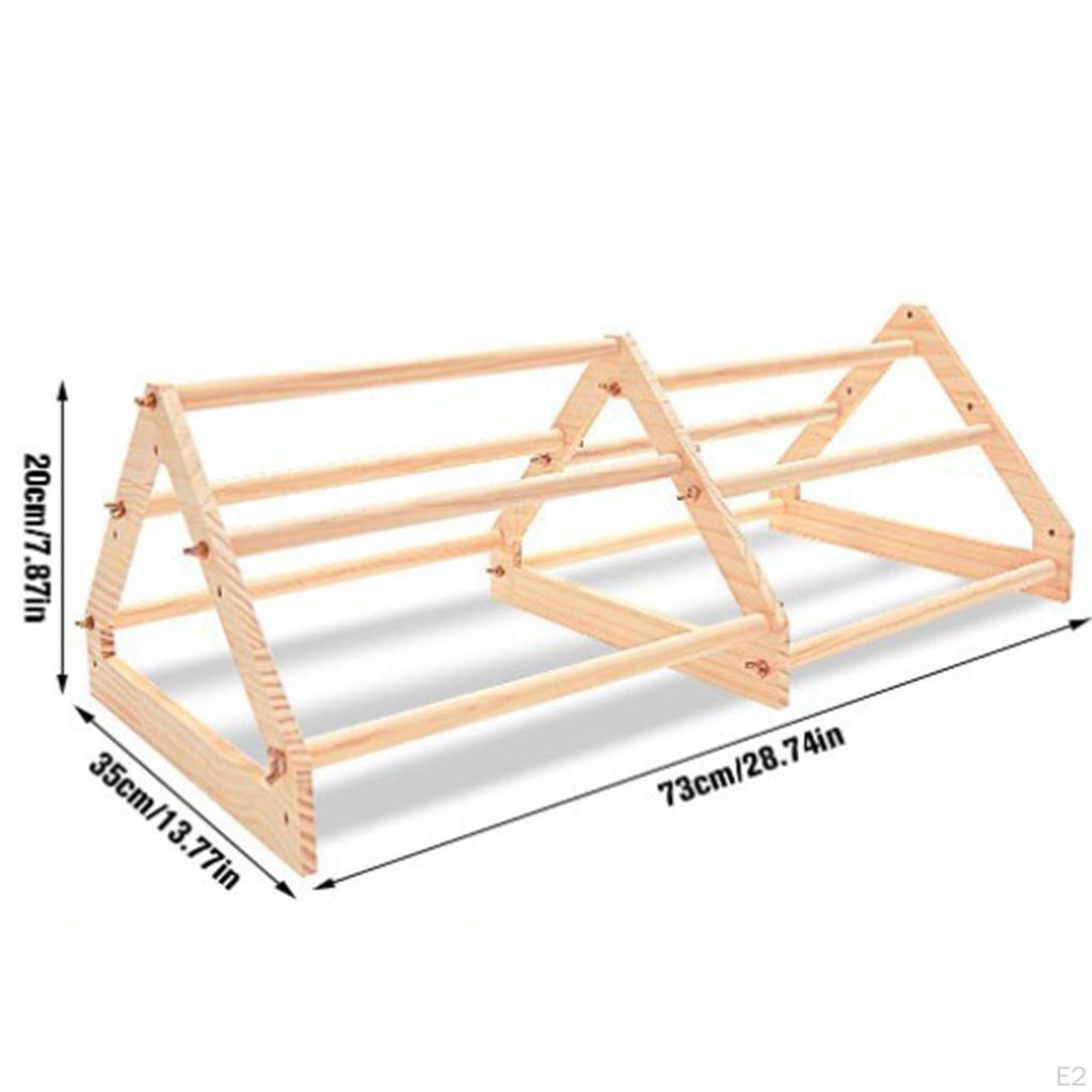 Wooden Chick Perch Baby Chicks Parrot 3-layer for Large Birds Wood Stand Hens Holder Bird