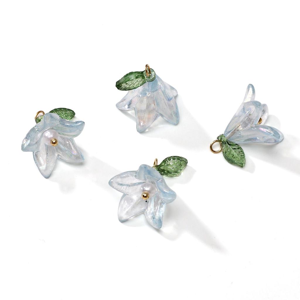 2/10 Piezas Colgante de Lirio Perla Cuentas Acrílicas Para DIY Collar Pulsera Pendientes Fabricación de Joyas Accesorios para Manualidades