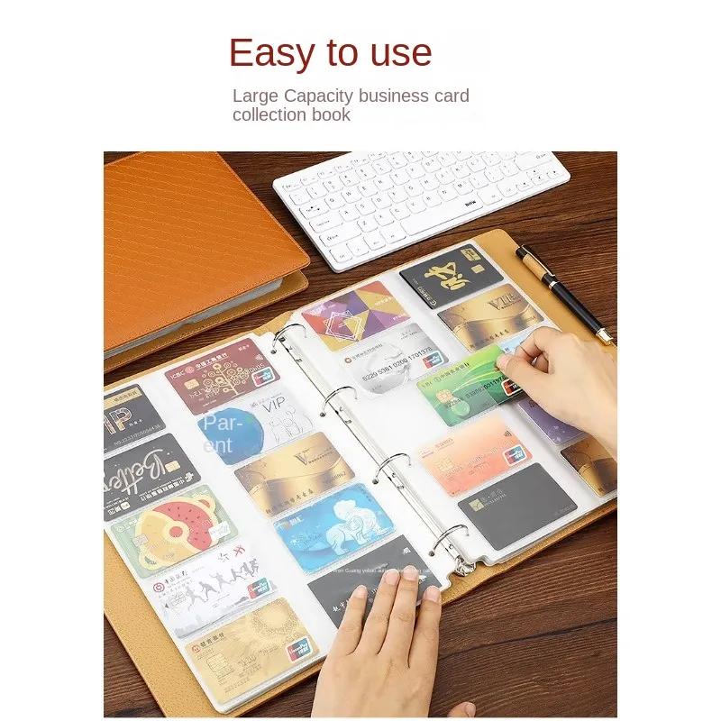 Visitenkartenhalter, Visitenkartenpaket, Bankkartenbuch mit großer Kapazität, kleines Kartenbuch, Kreditkartenaufbewahrung, Mitgliedskarten-Sammelbuch