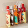 1/2Pcs Storage Rack Hanging Wall Organizer Large Capacity Sauce Bags Condiment Bottles Transparent Frame Space Saving Kitchen Rack