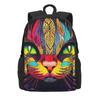 Magic Cats Mugs Backpack Cartoon Animal Style Backpacks Unisex Cycling Durable School Bags Design Rucksack