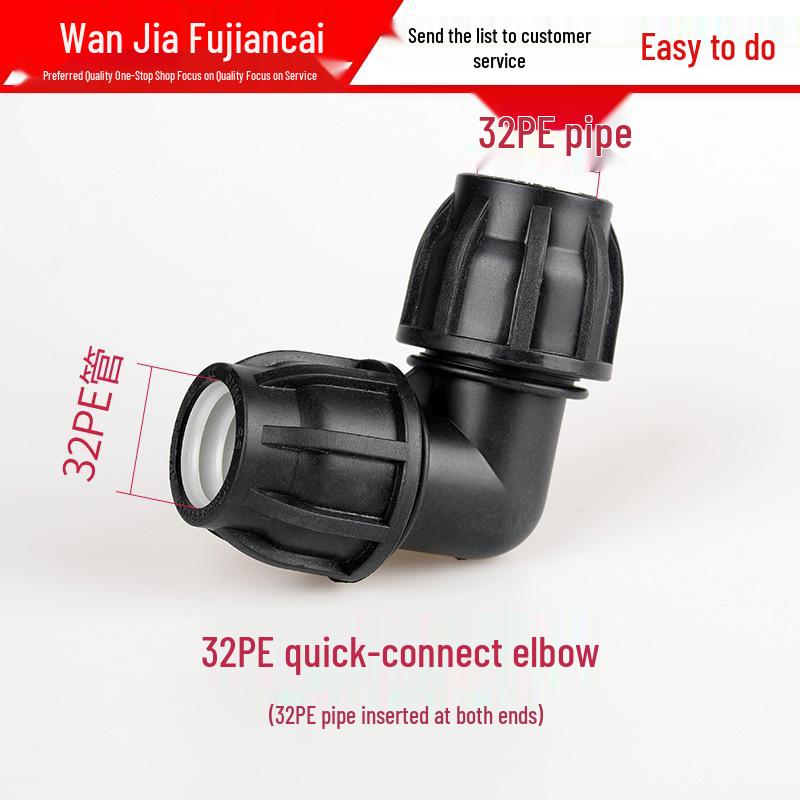 PE-Rohrverbindungsstücke: Schnellkupplungen für Leitungswasser, wärmefreie Ventile, Winkel, T-Stücke, 4- und 6-Punkt-Anschlüsse