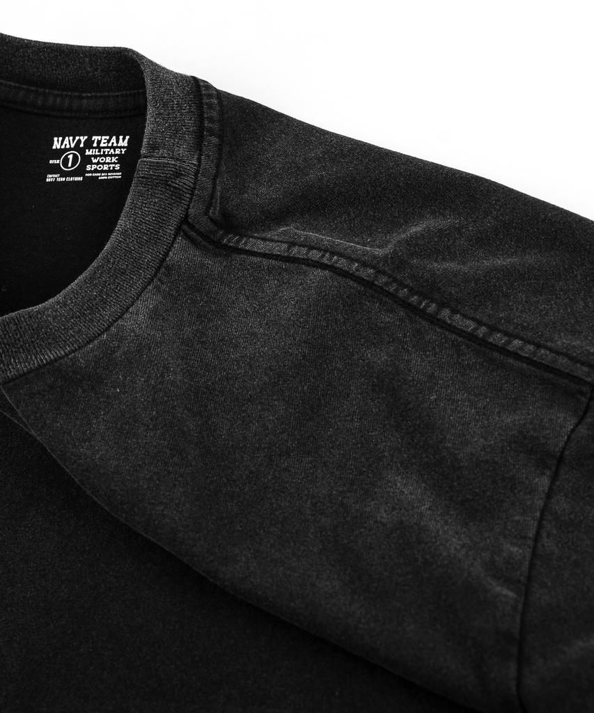 Navy Team The Paperback Magazine Pigment-Dyed Long T-Shirt