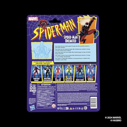Hasbro Marvel Comics Spider-Man Unlimited, Retro Comics Collectible 15cm Action Figure G0785 Authentic