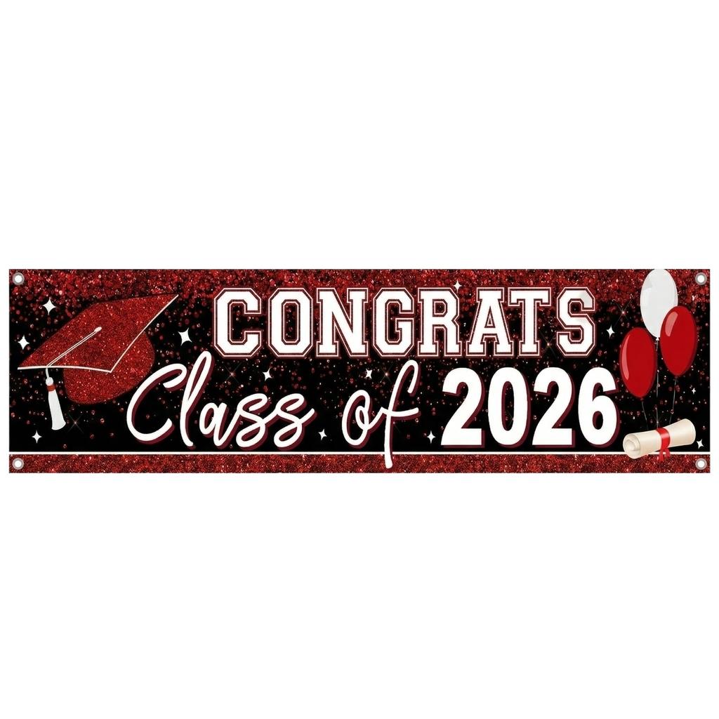 Graduation 2026 Graduation Event Party Decoration Hanging Banner Polyester Flag
