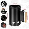 Charcoal Chimney Starter with Wood Handle Rapid BBQ Chimney Starter Fire Briquette Starters Can Canister for Grilling Accessory