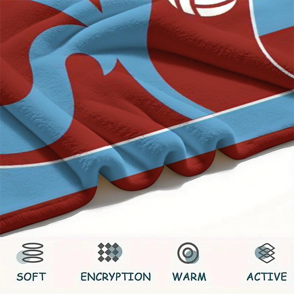 1PC Trabzonspor FC Print Flannel Blanket, High Quality Comfortable for All Seasons, Home Decor, Warmth and Comfort, Perfect for Christmas Gifts228