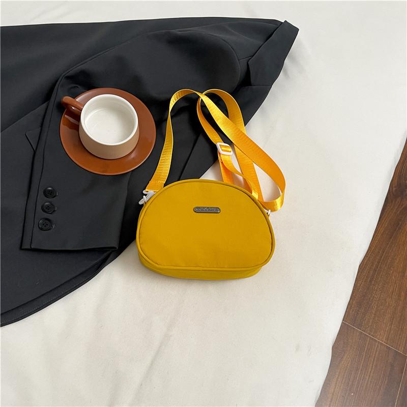 New large-capacity simple commuter casual solid color portable shoulder bag light cloth bag wide shoulder strap messenger bag women's bag