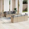 VidaXL Garden Lounge Set with Cushions 8 Pcs Beige Braided Resin 3217279