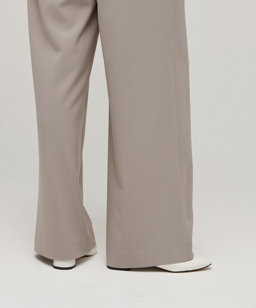 MUSINSA STANDARD WOMAN Women'S Real Wide Belted Slacks [Light Beige]