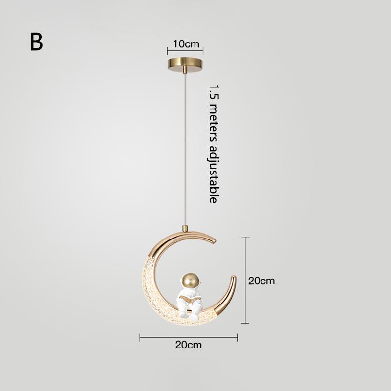 Nordic Moon LED cartoon chandelier indoor lighting children's room pendant lamp home bedside lamp bedroom living room decoration