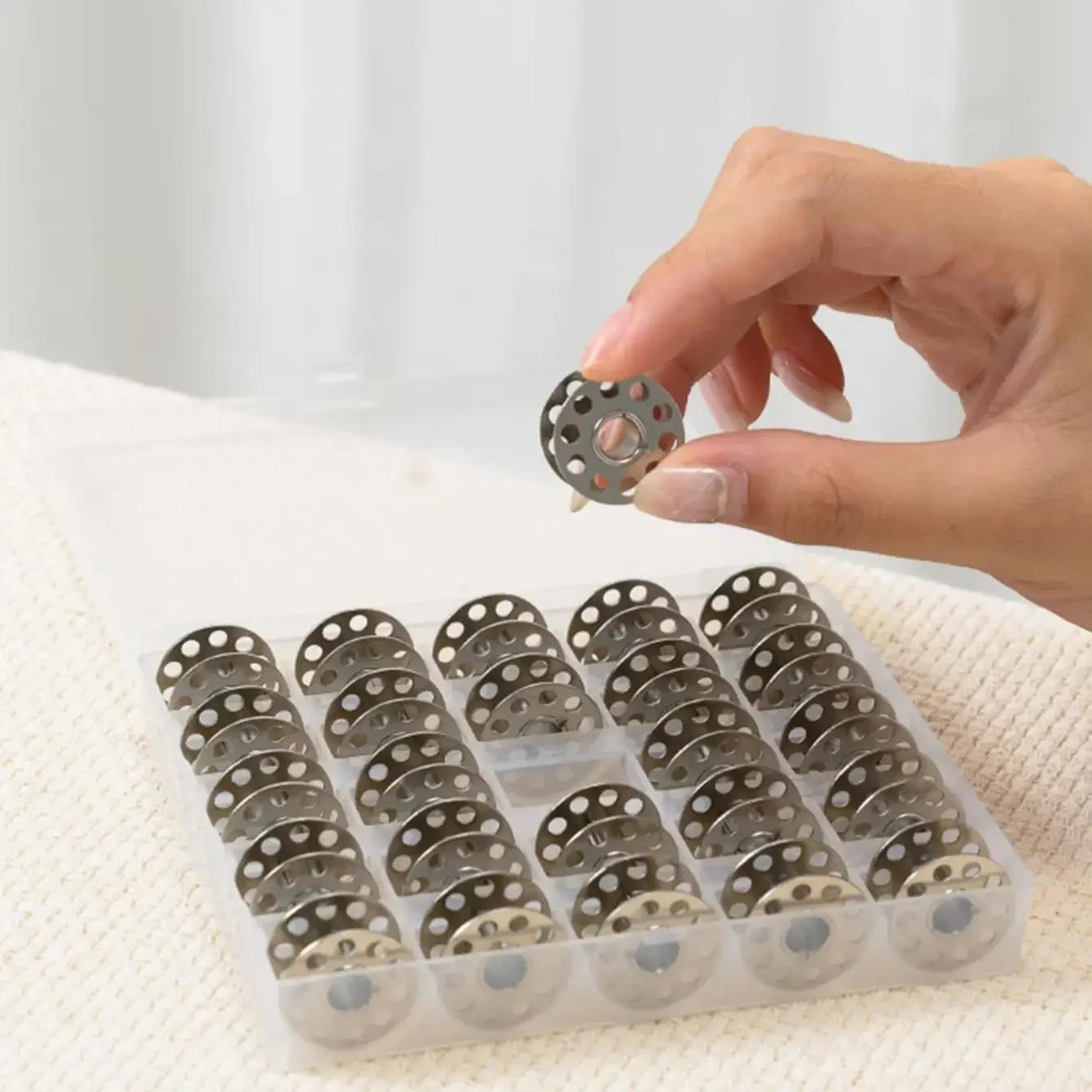 

25Pcs/Set Sewing machine spool box 25 slot transparent plastic storage box, suitable for household sewing accessories