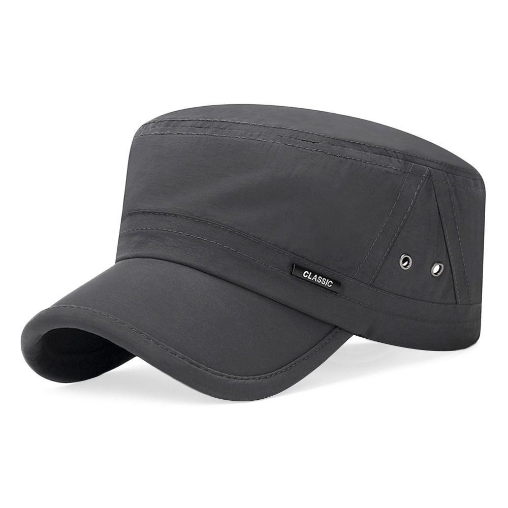 Men Baseball Cap Cadet Hat Breathable Adjustable Flat Top Cap Spring Summer Visor Hat Casual Outdoor Anti-Uv Cap