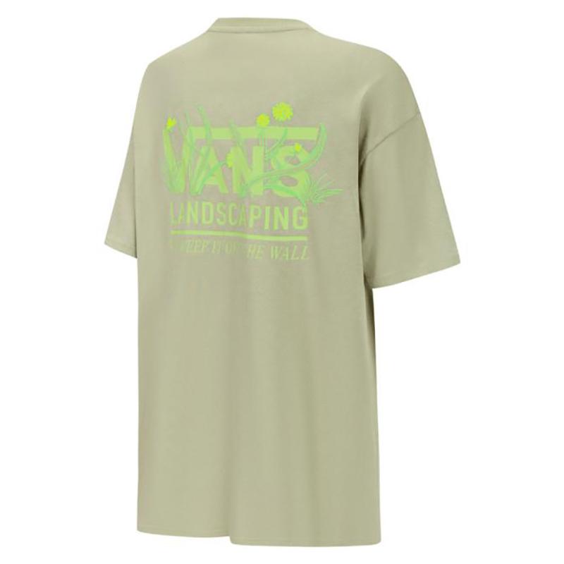 Vans Logo Graphic Short Sleeve T-Shirt Men Tops Green VN000JPXD3Z