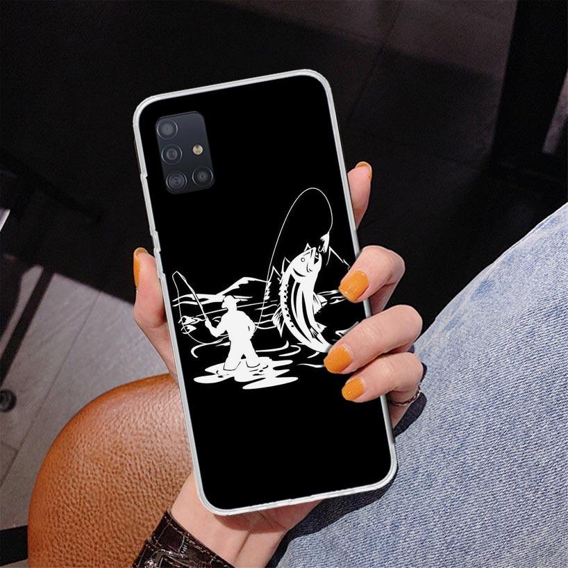 Hunting Fishing Man Phone Case For Samsung Galaxy A52 A32 A22 A12 A51 A31 A50S A30S A20S A10S Note 20 Ultra 10 Plus S10 A72 A71